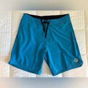Surf Style Blue Swim Trunks